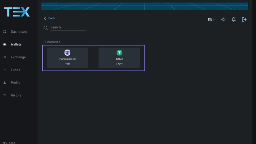 How to withdraw on TEX (Phase 2) - TriumphFX Analysis